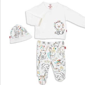 Magnetic Me NB Organic Cotton Top, Pant, & Hat Set